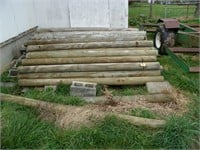 50 +/- 4" Wood Post  All Sell For One Bid