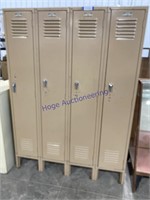 4-DOOR LOCKER UNIT, 18"D X 48"W X 66"T