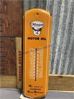 OILZUM MOTOR OIL THERMOMETER, 5 X 17"