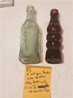 2 1920s Texas soda bottles Italy Ft worth