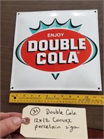 Double Cola porcelain advertising soda sign