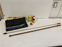 Gun cleaning kit and supplies.