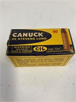 Stevens Long 25 Cal. Full box of 50 cartridges