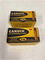 Stevens Long 25 Cal. 59 cartridges
