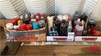 3 – Boxes Of Misc. Oils, Lubricants, Oil Cans,
