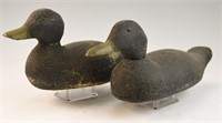 Lot #2286 - (2) factory carved black ducks