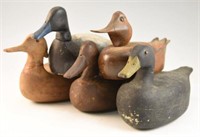 Lot #2302 - (5) decoys: Shoveler in southern