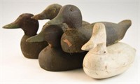 Lot #2304 - (4) factory black duck decoys and