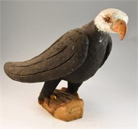 Lot #2318 - Carved free standing Bald Eagle