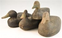 Lot #3961 - (4) Factory Carved Black Duck decoys