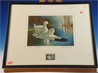 Lot #4676 - 1970-71 Ross Goose framed stamp