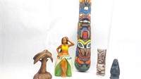 (5) Hawaiian Figures (1 Fertility Goddess)
