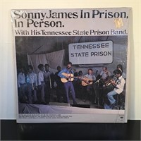SONNY JAMES IN PRISON IN PERSON VINYL RECORD LP