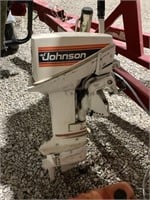 Johnson 9.9 Outboard Motor with Gas Tank