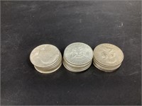 17 - Silver half dollars