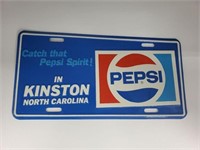 Vintage kinston pepsi license plate