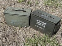 (2) Metal Ammo Boxes