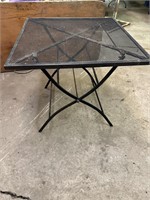 Steel Grate Patio Table