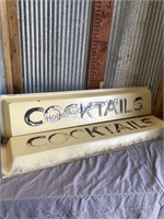 PAIR OF COCKTAILS PLASTIC LIGHT COVERS, 11.5 X 48"