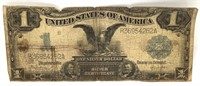 1899 US One Dollar Silver certificate black eagle