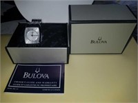 Bulova men's watch and case