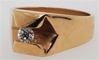 14 Kt. Gold & Diamond Men's Ring