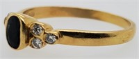 18 Kt. Gold Diamond Sapphire Ring