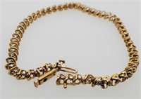 10 Kt. Gold & Diamond Tennis Bracelet