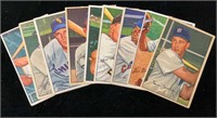 Sports - (9) 1952 Bowman Baseball Cards