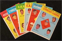 Sports - (6) 1963 Topps Pitching Leaders Cards