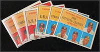 Sports - (6) 1961 Topps Pitching Leaders Cards