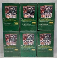 (6) Sealed Boxes1990 Pro Set Football Cards
