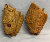 (2) Vintage Autograph Model Baseball Gloves