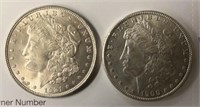 Coin - 1900O & 1921 Morgan Silver Dollars