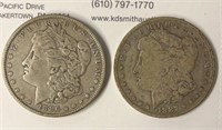 1886 & 1897O Morgan Silver Dollars