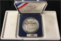 1991 USO Commemorative Proof Silver Dollar
