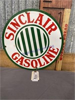 SINCLAIR GASOLINE PORCELAIN ENAMEL SIGN, 11.75"