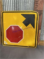 STOP AHEAD SIGN, 24 X 24"