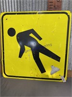 CROSSWALK METAL SIGN, 30 X 30"