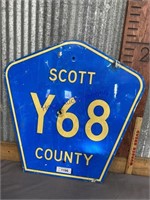 SCOTT COUNTY METAL SIGN, 24 X 24"