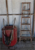 Wheel Barrow and Ladder