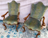 X - PAIR OF MATCHING ARMCHAIRS (C)