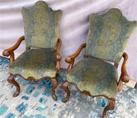 X - PAIR OF MATCHING ARMCHAIRS (E)
