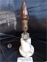 ANTIQUE MARBLE BASE ELECTRIC LAMP HOME DECOR