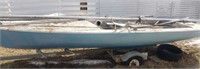 Chrysler Sailboat c/w Mast with Trailer(Saskatoon)