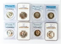 Coin 8 Graded Types of Kennedy Half Dollars