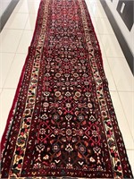 13.4' x3' Semi-antique Handmade Persian Design