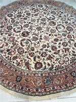 8'x8' Handmade Kashan Design; MADE IN PAKISTAN