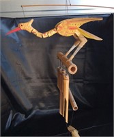 ART DECO HOME DECOR BAMBOO BIRD WIND CHIME CRANE