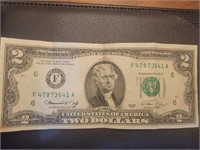 Bicentenial year $2 bill